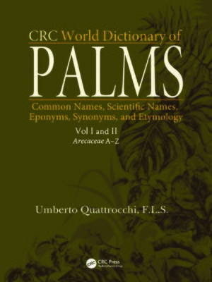 cover image of CRC World Dictionary of Palms